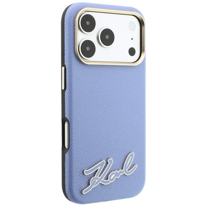 MagSafe-Hülle für Apple iPhone 18 Pro / 17 Pro, Karl Lagerfeld, geprägtes Harz-Logo, Blau