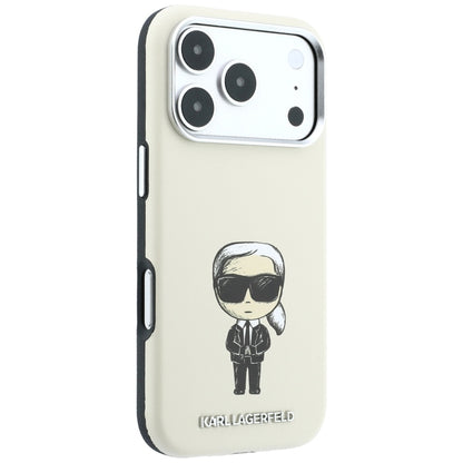 MagSafe-Hülle für Apple iPhone 18 Pro / 17 Pro, Karl Lagerfeld, Ikonik Sketch, Beige