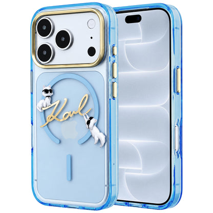 MagSafe Case for Apple iPhone 18 Pro / 17 Pro, Karl Lagerfeld, IML Karl Script Logo, Blue