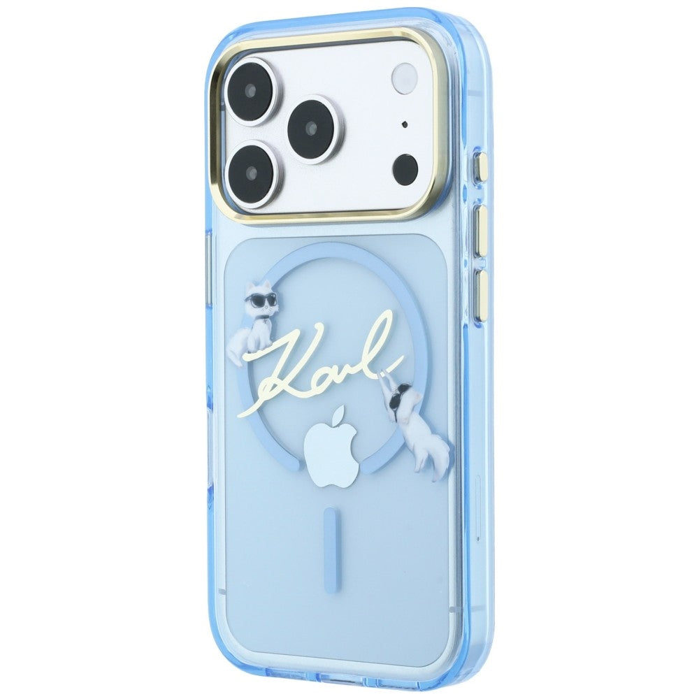 MagSafe Case for Apple iPhone 18 Pro / 17 Pro, Karl Lagerfeld, IML Karl Script Logo, Blue