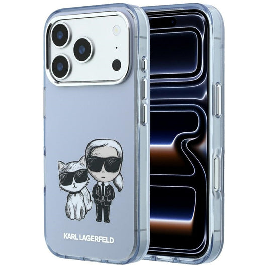 MagSafe-Hülle für Apple iPhone 18 Pro / 17 Pro, Karl Lagerfeld, IML KC Bodies Sketch Print, Blau