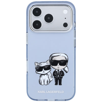 MagSafe-Hülle für Apple iPhone 18 Pro / 17 Pro, Karl Lagerfeld, IML KC Bodies Sketch Print, Blau