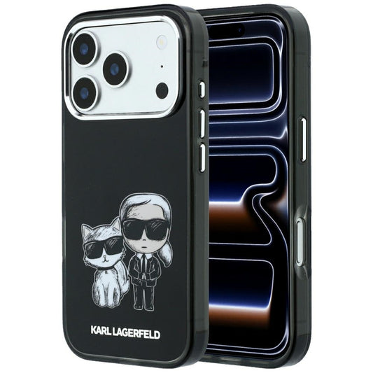 MagSafe-Hülle für Apple iPhone 18 Pro / 17 Pro, Karl Lagerfeld, IML KC Bodies Sketch Print, Schwarz