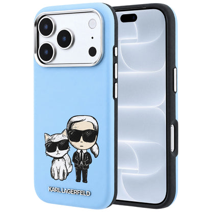 MagSafe-Hülle für Apple iPhone 18 Pro / 17 Pro, Karl Lagerfeld, KC Bodies Sketch, Blau