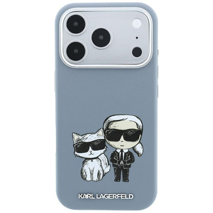 MagSafe-Hülle für Apple iPhone 18 Pro / 17 Pro, Karl Lagerfeld, KC Bodies Sketch, Blau