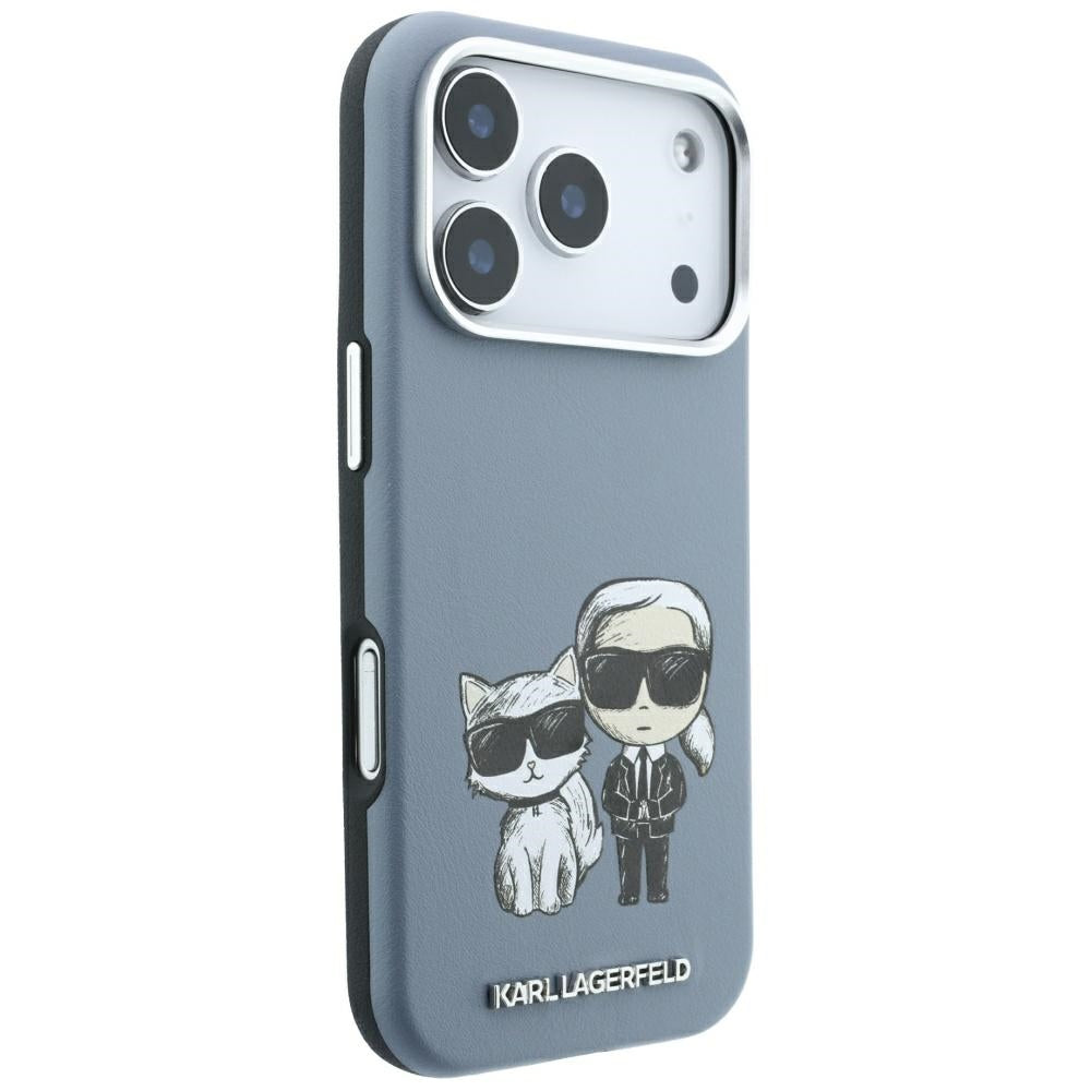 MagSafe-Hülle für Apple iPhone 18 Pro / 17 Pro, Karl Lagerfeld, KC Bodies Sketch, Blau
