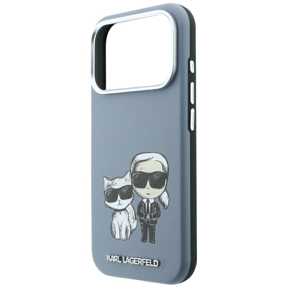 MagSafe-Hülle für Apple iPhone 18 Pro / 17 Pro, Karl Lagerfeld, KC Bodies Sketch, Blau