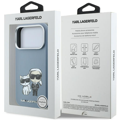 MagSafe-Hülle für Apple iPhone 18 Pro / 17 Pro, Karl Lagerfeld, KC Bodies Sketch, Blau