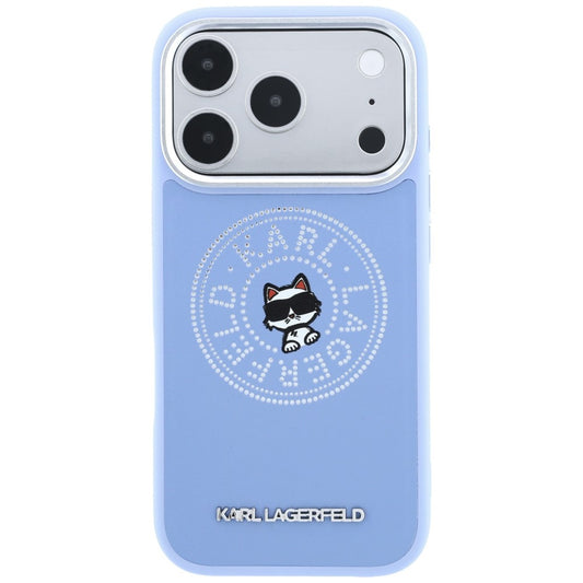 MagSafe-Hülle für Apple iPhone 18 Pro / 17 Pro, Karl Lagerfeld, Point and Choupette Sketch, Blau