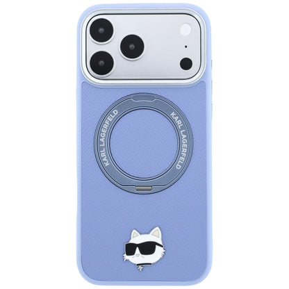 MagSafe-Hülle für Apple iPhone 18 Pro / 17 Pro, Karl Lagerfeld, Ring Stand 360 Choupette Pin, Blau