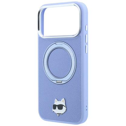 MagSafe-Hülle für Apple iPhone 18 Pro / 17 Pro, Karl Lagerfeld, Ring Stand 360 Choupette Pin, Blau