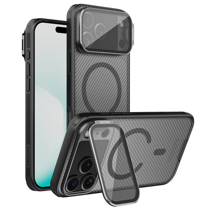 MagSafe-Hülle für Apple iPhone 18 Pro / 17 Pro, Nillkin, CamShield Prop, Schwarz Transparent
