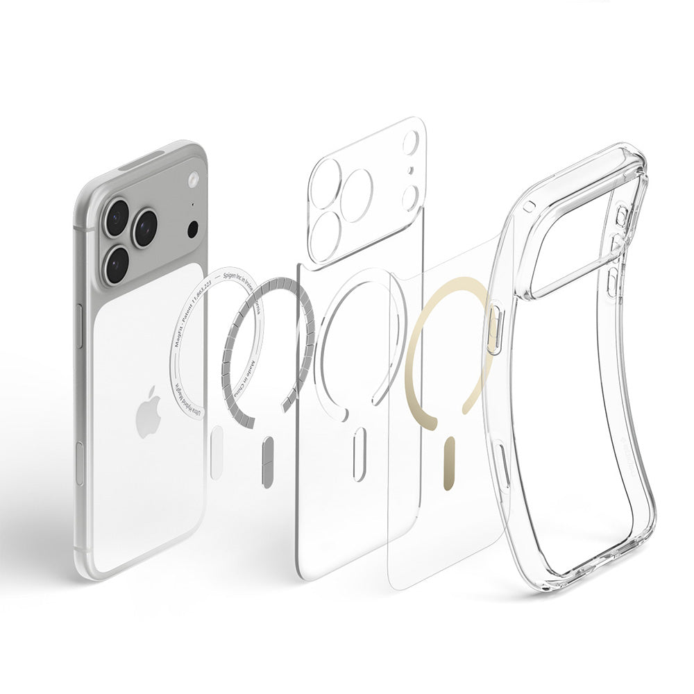 MagSafe Case for Apple iPhone 18 Pro / 17 Pro, Spigen, Ultra Hybrid, Transparent Gold ACS12157