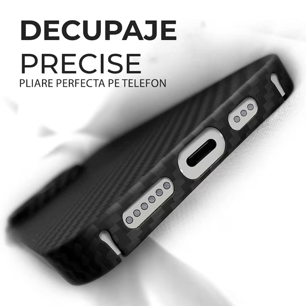 MagSafe-Hülle für Apple iPhone 18 Pro / 17 Pro, Techsuit, Aramidfaser, Schwarz