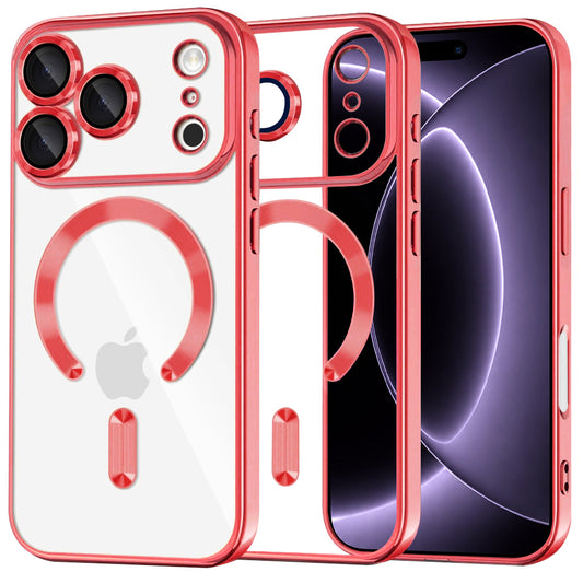MagSafe-Hülle für Apple iPhone 18 Pro / 17 Pro, Techsuit, Luxury Crystal, Rot