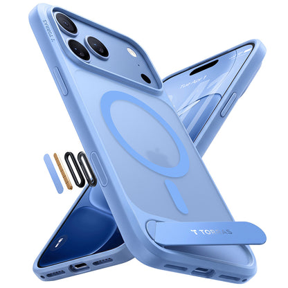 MagSafe Case for Apple iPhone 18 Pro / 17 Pro, Torras, Ostand L1 Guardian, Blue