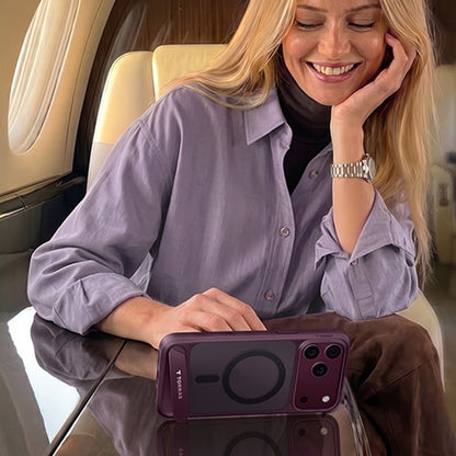 MagSafe Case for Apple iPhone 18 Pro / 17 Pro, Torras, Ostand L1 Guardian, Purple