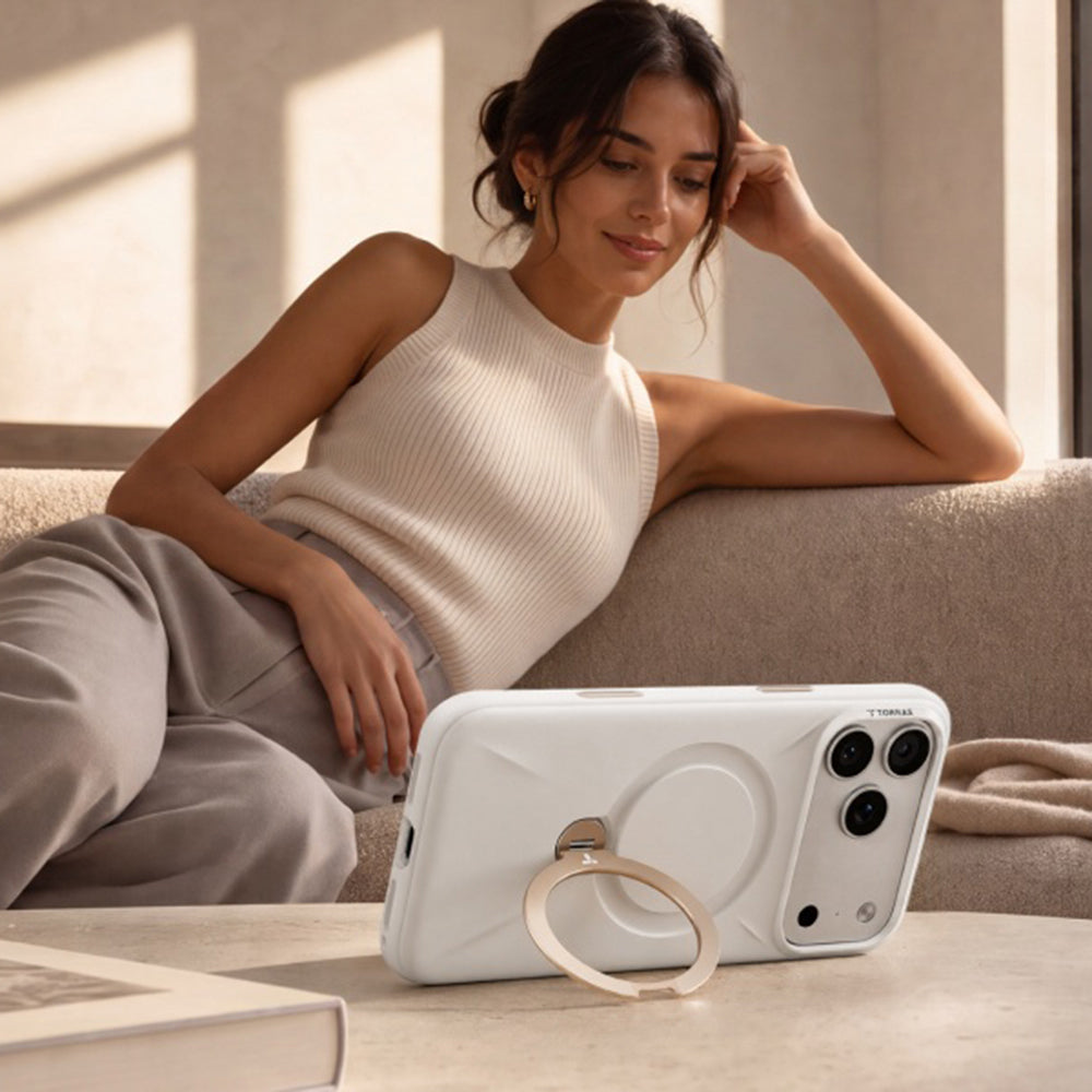 MagSafe-Hülle für Apple iPhone 18 Pro / 17 Pro, Torras, QPRO Silikon, Lila
