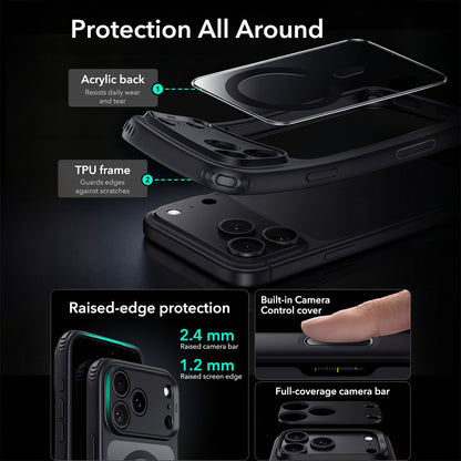 MagSafe-Hülle für Apple iPhone 18 Pro, ESR, Classic Hybrid, Schwarz Transparent