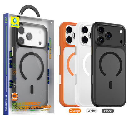 MagSafe-Hülle für Apple iPhone 18 Pro Max / 17 Pro Max, Blueo, hautfreundlich und stoßfest, satiniertes Burgunderrot