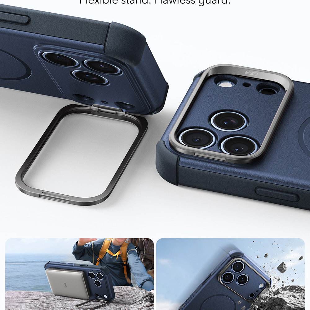 MagSafe Case for Apple iPhone 18 Pro Max / 17 Pro Max, ESR, Cyber Armor Kickstand, Blue