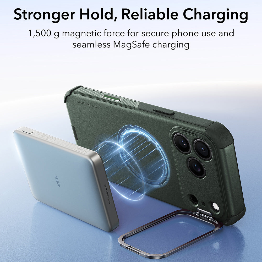 MagSafe-Hülle für Apple iPhone 18 Pro Max / 17 Pro Max, ESR, Cyber Armor Kickstand, Grün