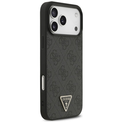 MagSafe Case for Apple iPhone 18 Pro Max / 17 Pro Max, Guess, 4G Triangle Strass, Black