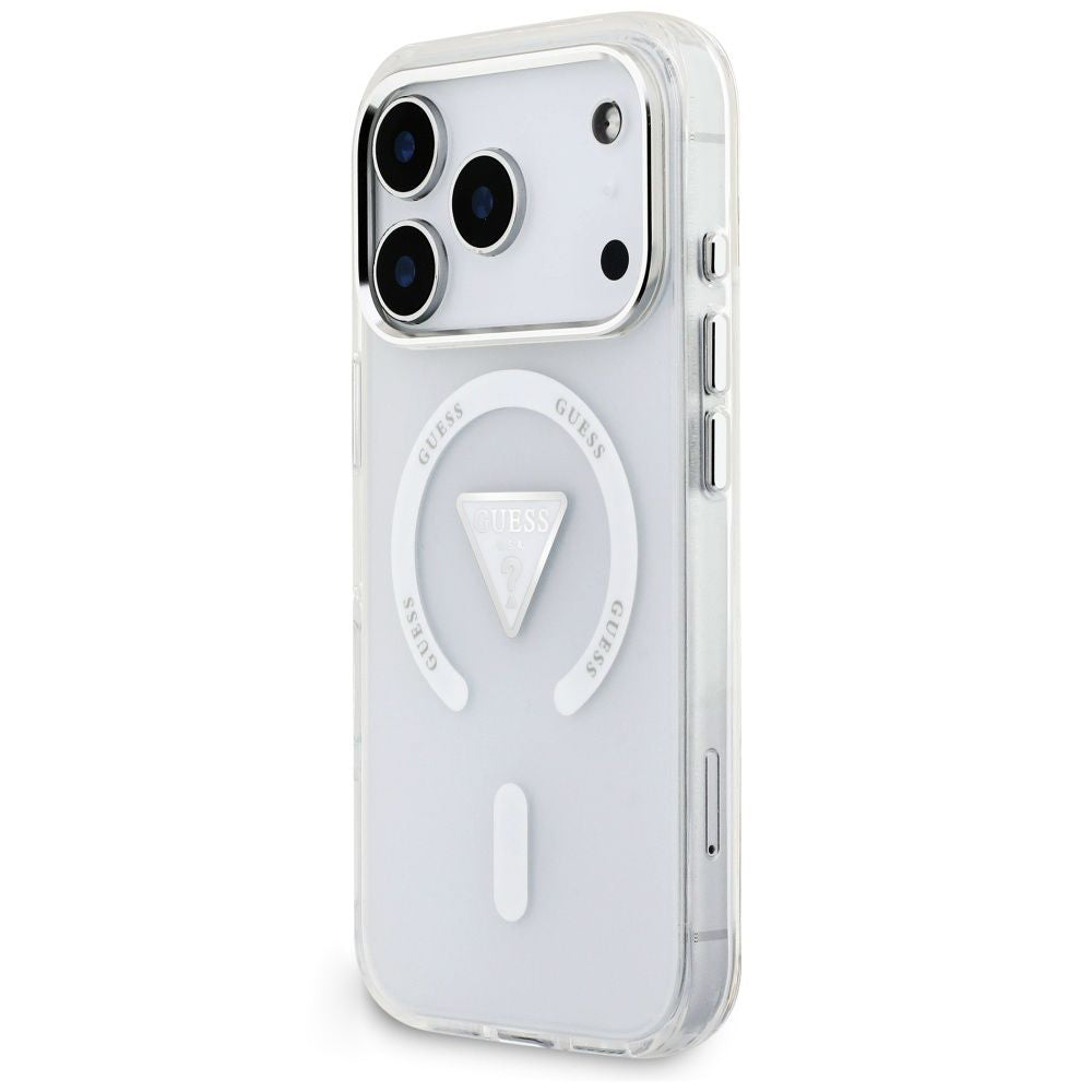 MagSafe-Hülle für Apple iPhone 18 Pro Max / 17 Pro Max, Guess, IML Gradient Triangle Logo, transparent