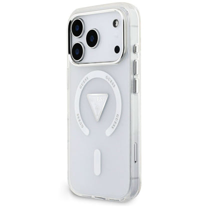 MagSafe-Hülle für Apple iPhone 18 Pro Max / 17 Pro Max, Guess, IML Gradient Triangle Logo, transparent