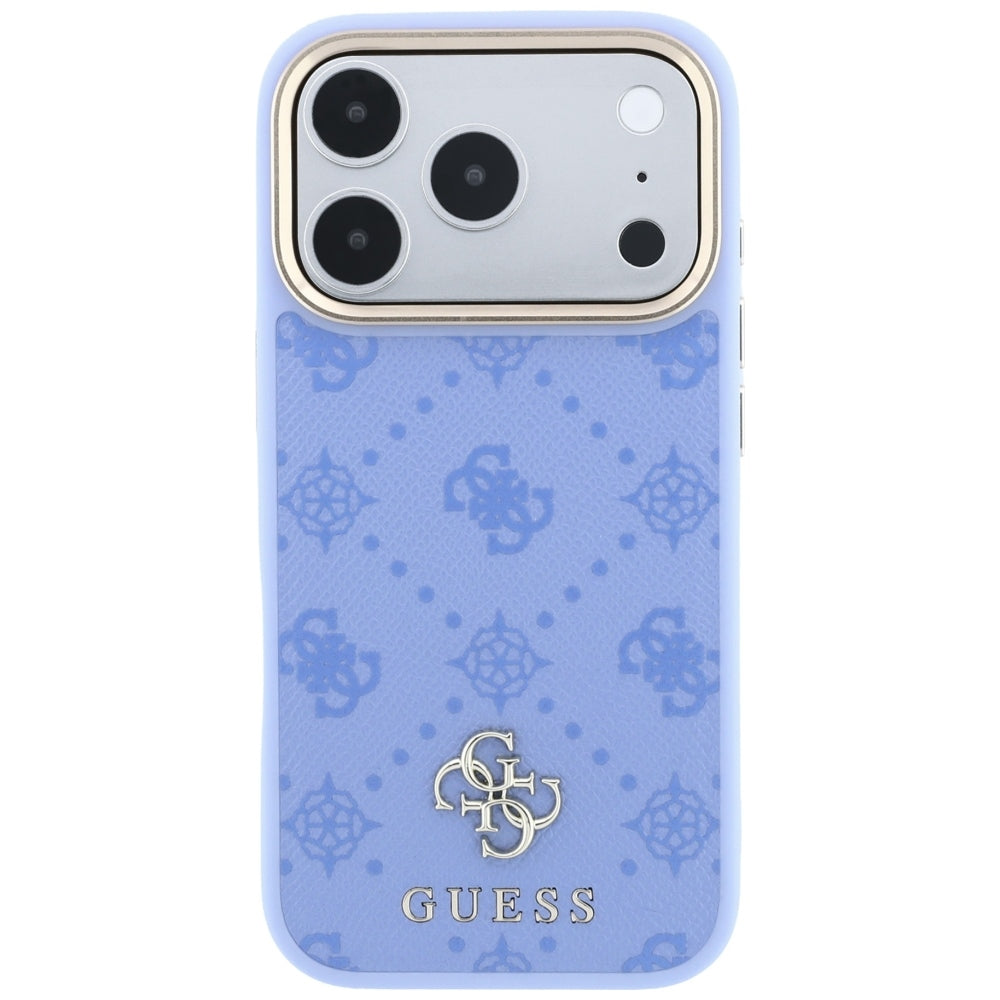 MagSafe-Hülle für Apple iPhone 18 Pro Max / 17 Pro Max, Guess, Peony 4G Small Logo, Blau
