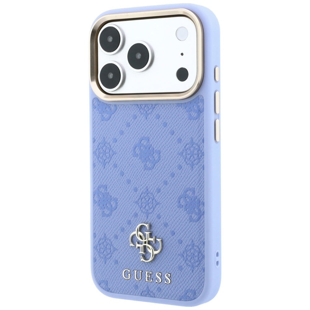 MagSafe-Hülle für Apple iPhone 18 Pro Max / 17 Pro Max, Guess, Peony 4G Small Logo, Blau