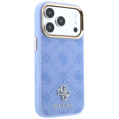 MagSafe-Hülle für Apple iPhone 18 Pro Max / 17 Pro Max, Guess, Peony 4G Small Logo, Blau