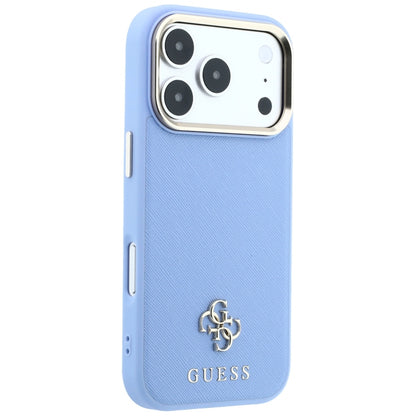MagSafe-Hülle für Apple iPhone 18 Pro Max / 17 Pro Max, Guess, Saffiano Small 4G Classic, Blau