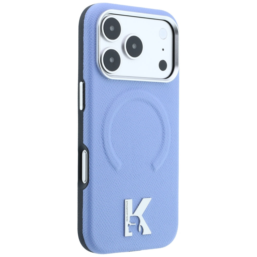 MagSafe-Hülle für Apple iPhone 18 Pro Max / 17 Pro Max, Karl Lagerfeld, geprägter Ring, Blau