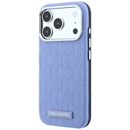 MagSafe-Hülle für Apple iPhone 18 Pro Max / 17 Pro Max, Karl Lagerfeld, Geprägtes Mono Resin Logo, Blau