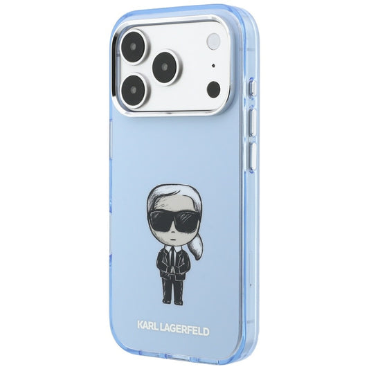 MagSafe-Hülle für Apple iPhone 18 Pro Max / 17 Pro Max, Karl Lagerfeld, IML Ikonik Sketch Print, Blau