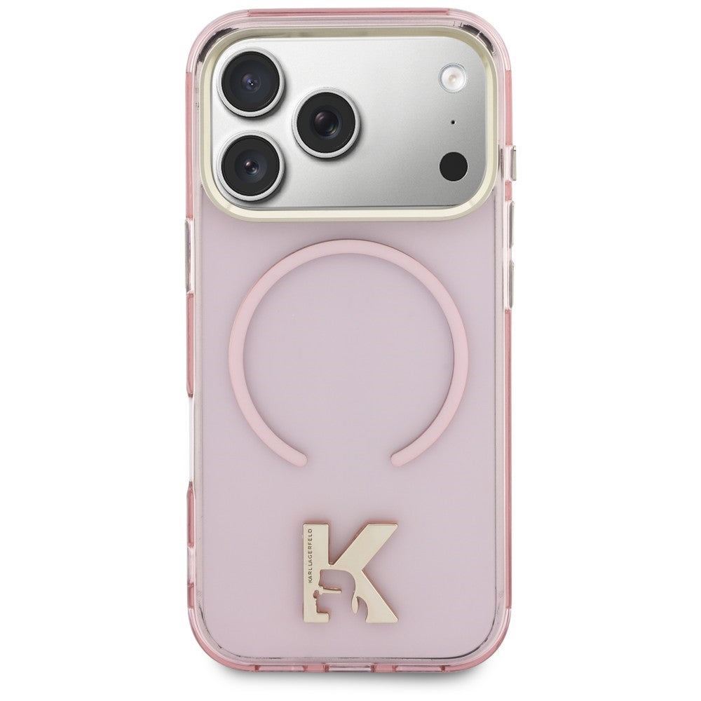MagSafe-Hülle für Apple iPhone 18 Pro Max / 17 Pro Max, Karl Lagerfeld, IML Karl Head Logo, Rosa