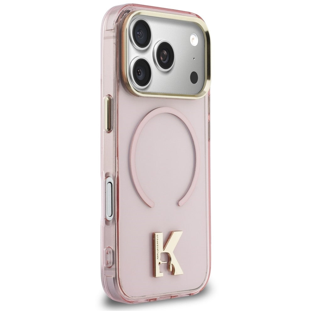 MagSafe-Hülle für Apple iPhone 18 Pro Max / 17 Pro Max, Karl Lagerfeld, IML Karl Head Logo, Rosa
