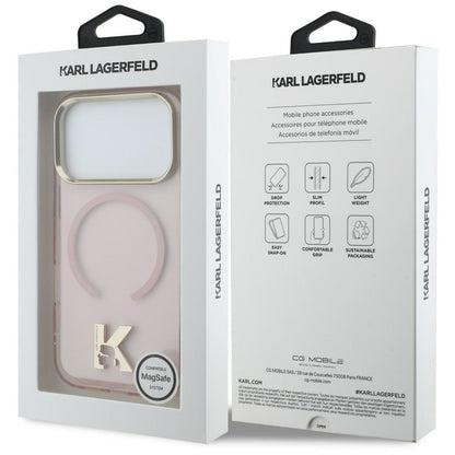 MagSafe-Hülle für Apple iPhone 18 Pro Max / 17 Pro Max, Karl Lagerfeld, IML Karl Head Logo, Rosa