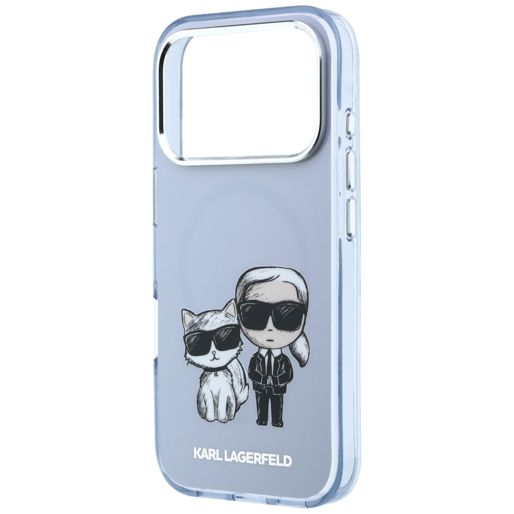 MagSafe-Hülle für Apple iPhone 18 Pro Max / 17 Pro Max, Karl Lagerfeld, IML KC Bodies Sketch Print, Blau