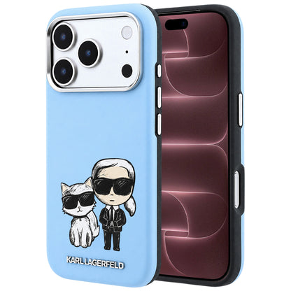 MagSafe-Hülle für Apple iPhone 18 Pro Max / 17 Pro Max, Karl Lagerfeld, KC Bodies Sketch, Blau