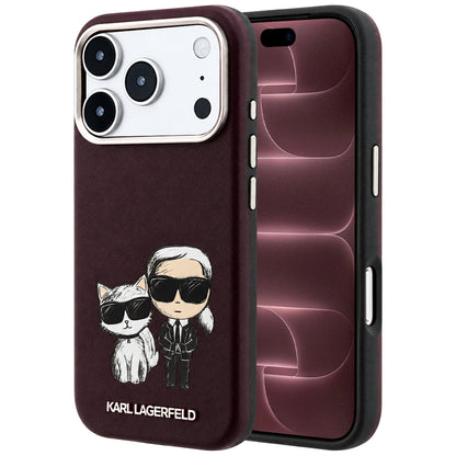 MagSafe-Hülle für Apple iPhone 18 Pro Max / 17 Pro Max, Karl Lagerfeld, KC Bodies Sketch, Weinrot