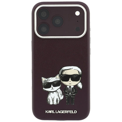 MagSafe-Hülle für Apple iPhone 18 Pro Max / 17 Pro Max, Karl Lagerfeld, KC Bodies Sketch, Weinrot