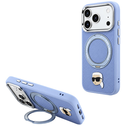 MagSafe-Hülle für Apple iPhone 18 Pro Max / 17 Pro Max, Karl Lagerfeld, Ring Stand 360 Karl Pin, Blau