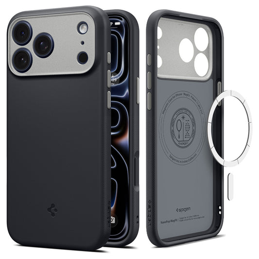 MagSafe-Hülle für Apple iPhone 18 Pro Max / 17 Pro Max, Spigen, Caseology Nano Pop, Schwarz ACS12142