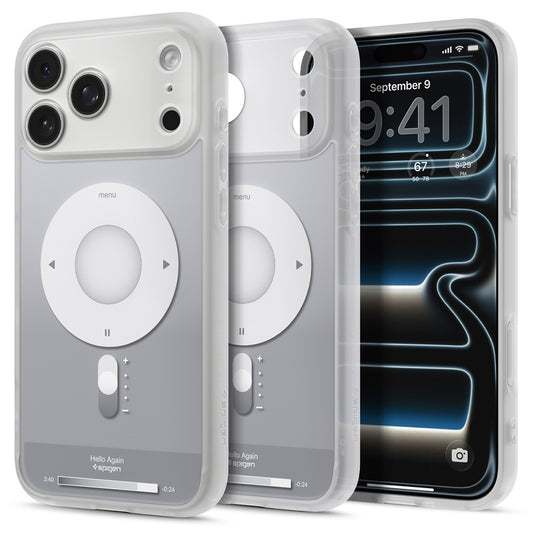 MagSafe-Hülle für Apple iPhone 18 Pro Max / 17 Pro Max, Spigen, Ultra Hybrid Classic, Silber ACS12130