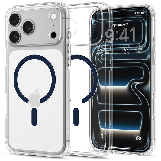 MagSafe-Hülle für Apple iPhone 18 Pro Max / 17 Pro Max, Spigen, Ultra Hybrid, Transparent Marineblau ACS12121