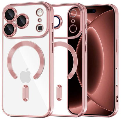 MagSafe-Hülle für Apple iPhone 18 Pro Max / 17 Pro Max, Techsuit, Luxury Crystal, Rosa