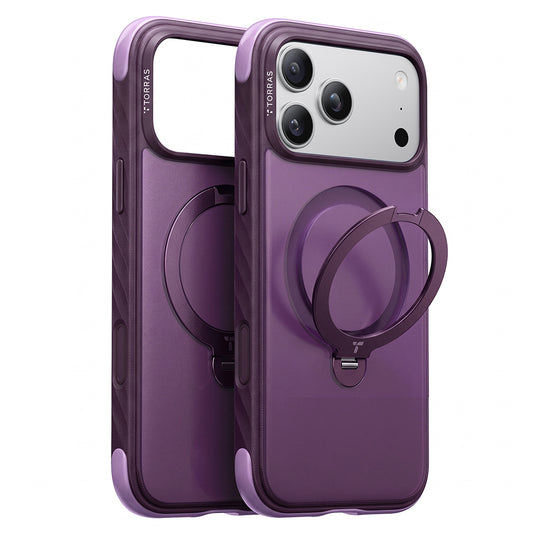 MagSafe-Hülle für Apple iPhone 18 Pro Max / 17 Pro Max, Torras, Ostand Q3 Rugged, Lila