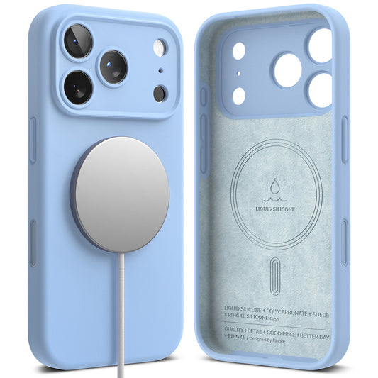 MagSafe-Hülle für Apple iPhone 18 Pro Max, Ringke, Silikon, Blau